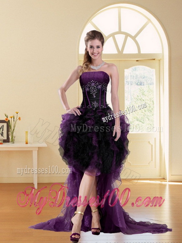 Exclusive Multi Color Strapless Quinceanera Dresses with Beading and Ruffles