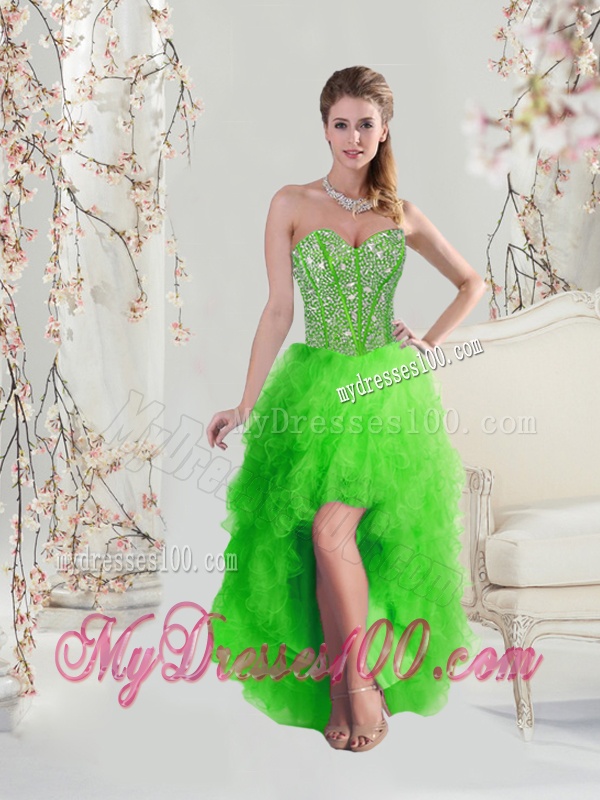 Luxurious Beaded Sweetheart Detachable Sweet 16 Dresses with Floor Length