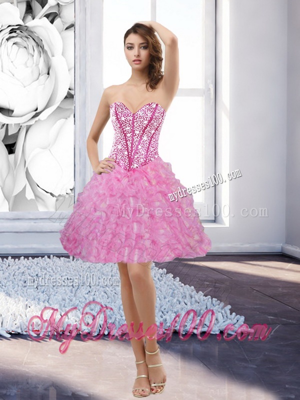 Luxurious Beading and Ruffles Sweetheart 2016 Quinceanera Dresses