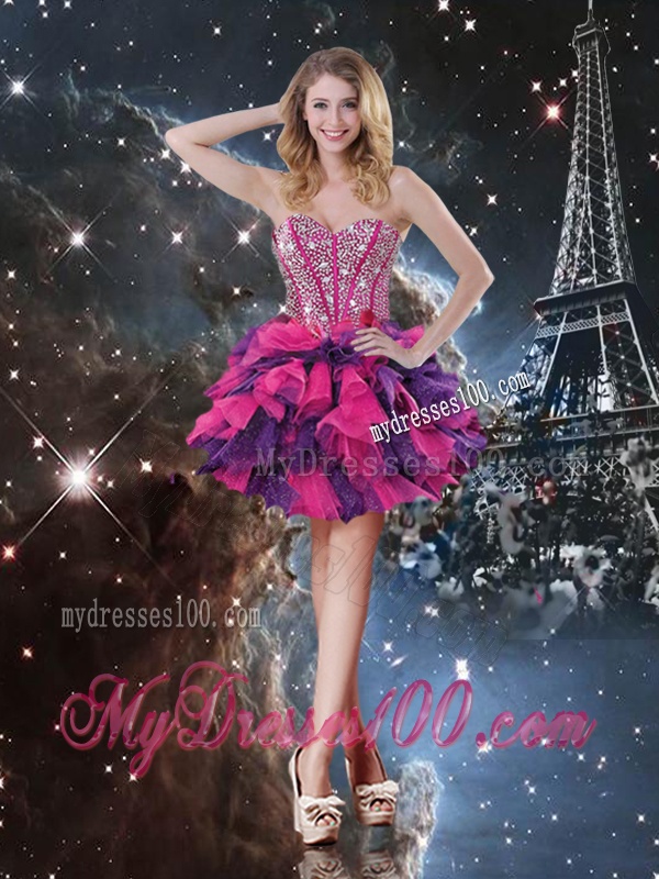 Luxurious Detachable Quinceanera Gowns with Beading and Ruffled Layers
