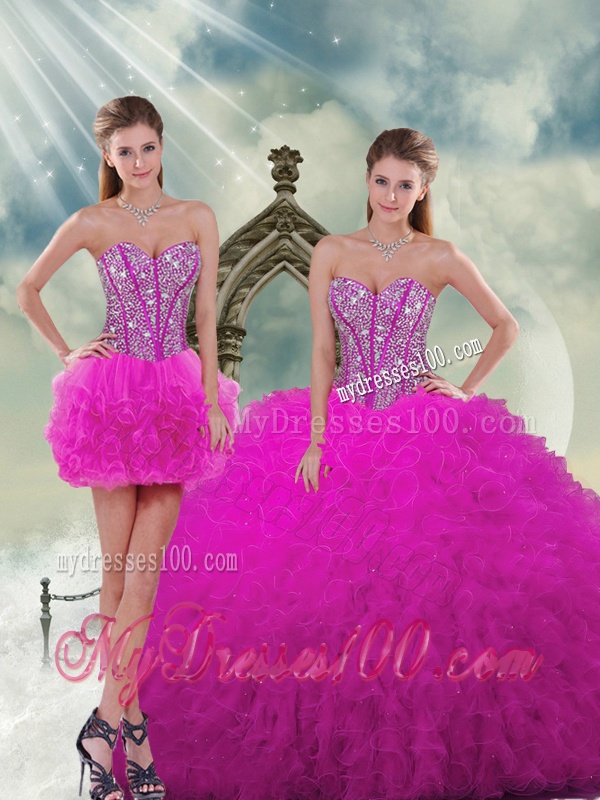Luxurious Sweetheart 2016 Quinceanera Dresses with Beading and Ruffles