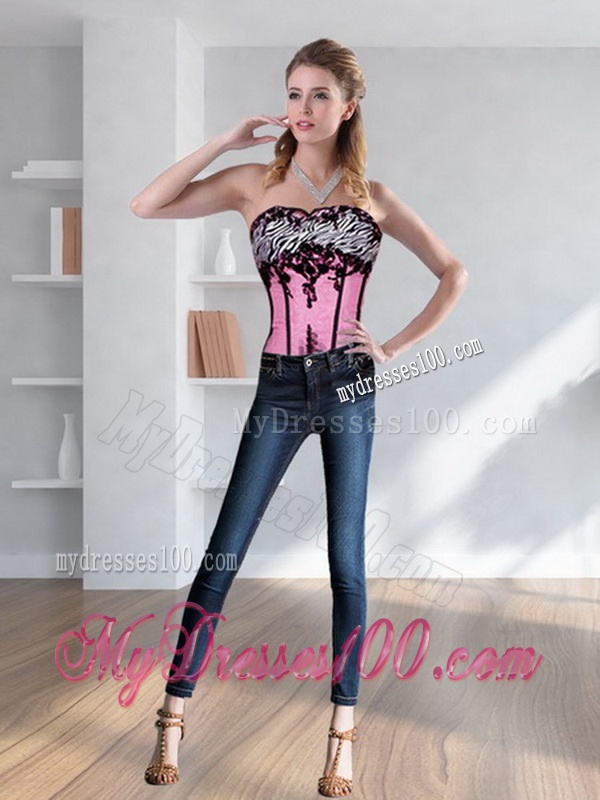 Zebra Printed Multi Color Quinceanera Dress with Pick Ups and Appliques