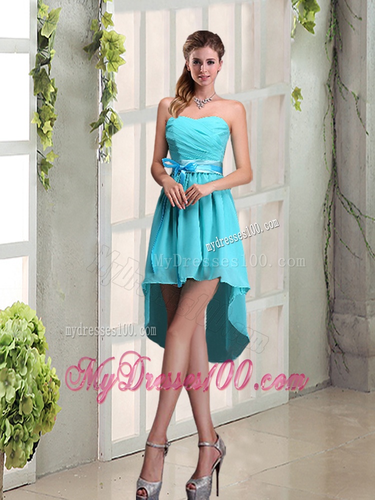 2016 Decent Sweetheart A Line Bridesmaid Dress with Ruching and Belt