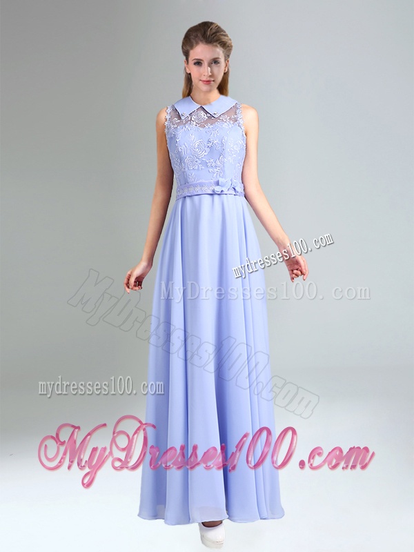 2016 Empire Lace Up Bridesmaid Dress Belt and Lace