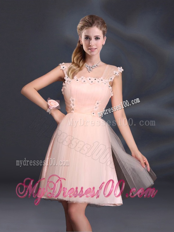A Line Tulle 2016 Sturning Bridesmaid Dresses with Straps