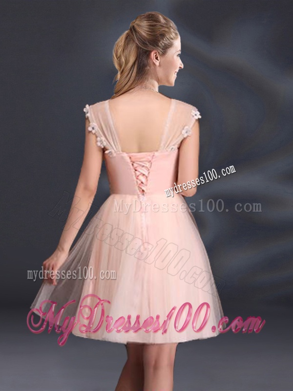 A Line Tulle 2016 Sturning Bridesmaid Dresses with Straps