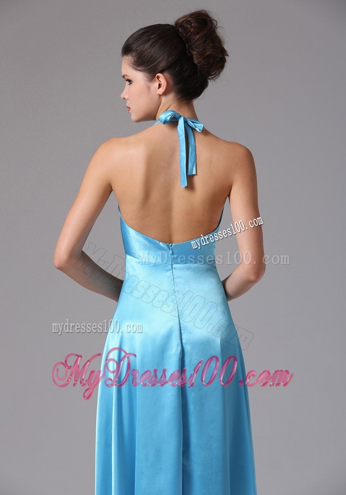Stylish Custom Made Baby Blue Halter 2013 Prom Dress In New Britain Connecticut