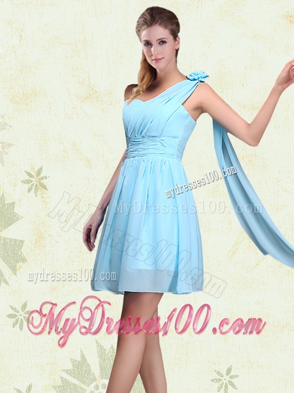 One Shoulder A Line Ruching Bridesmaid Dresses for 2016