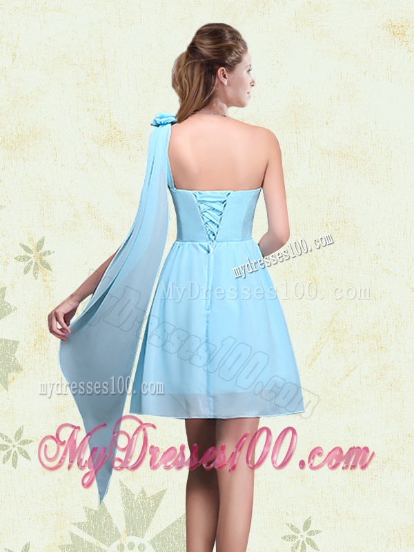 One Shoulder A Line Ruching Bridesmaid Dresses for 2016