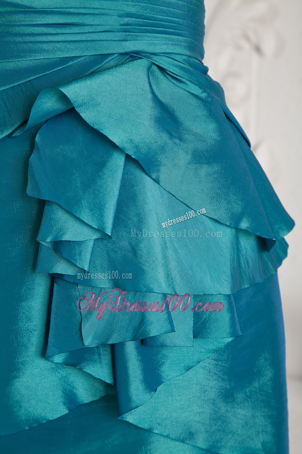 Lovely Mini-length Zipper-up Taffeta Ruched Prom Dress Discount