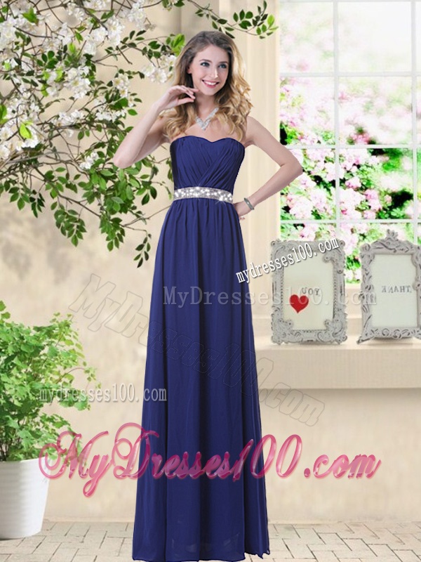 Wonderful Ruched Navy Blue Bridesmaid Dresses with V Neck