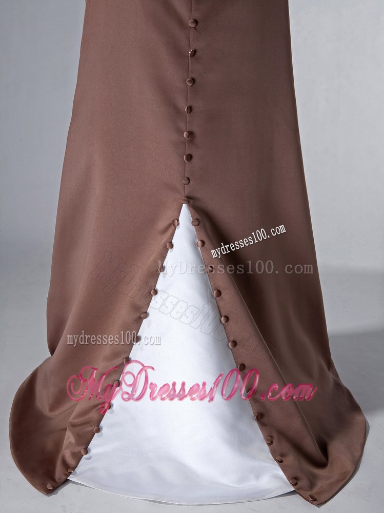 2013 Impression Brown Column Bridesmaid Dress with Beading