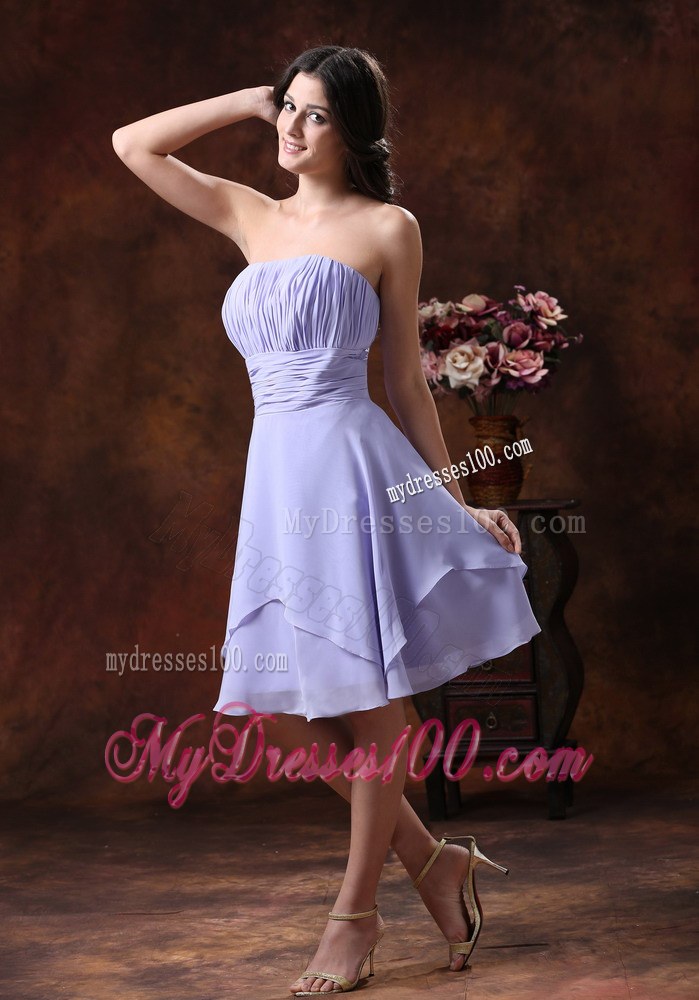 2013 New Arrival Lilac Discount Bridesmaid Dress with Pleats