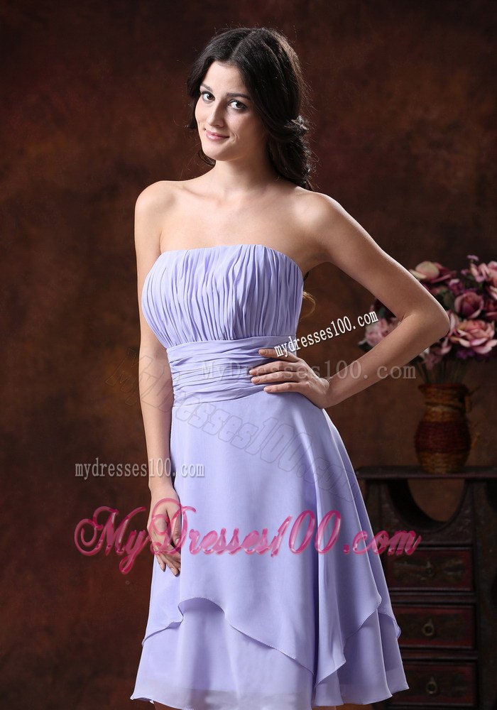 2013 New Arrival Lilac Discount Bridesmaid Dress with Pleats