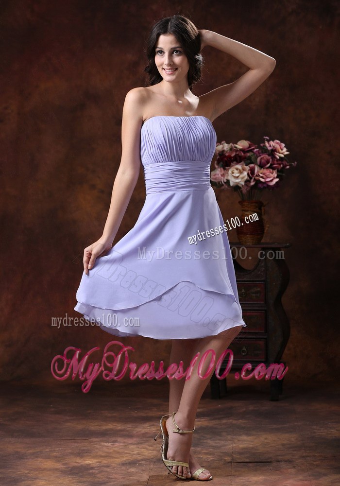2013 New Arrival Lilac Discount Bridesmaid Dress with Pleats