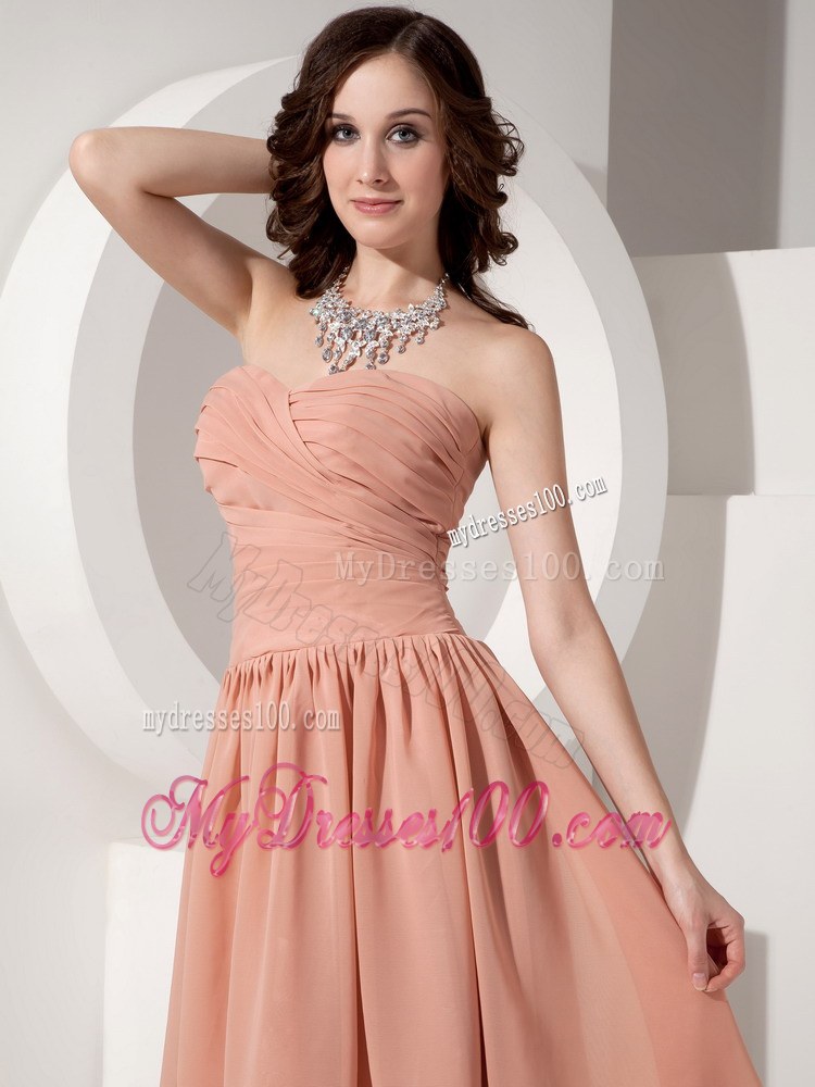 Customize Empire Sweetheart Chiffon Ruched Bridesmaid Dress
