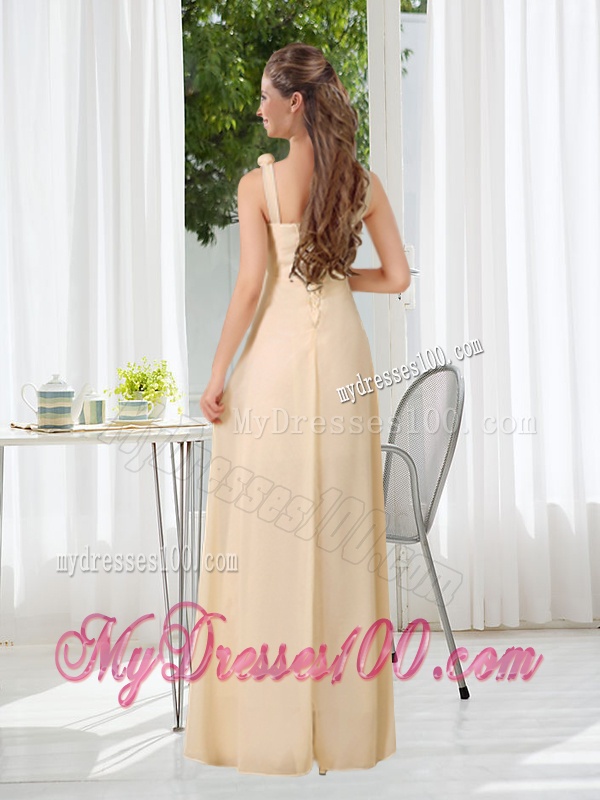 2016 Modest V Neck Empire Ruching Dama Dress