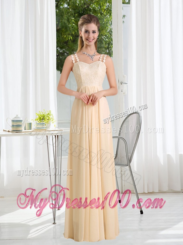 2016 Straps Empire Bowknot Lace Dama Dress