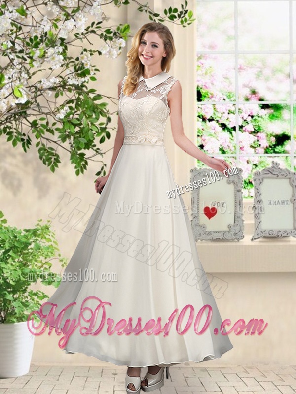 Elegant Champagne One Shoulder Dama Dresses with Appliques