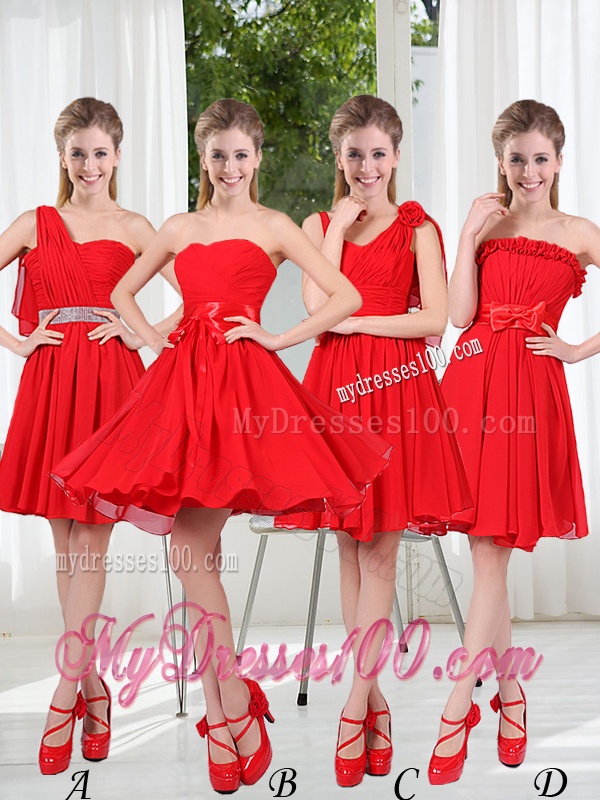 Pretty Ruching Strapless A Line Dama Dresses for 2016