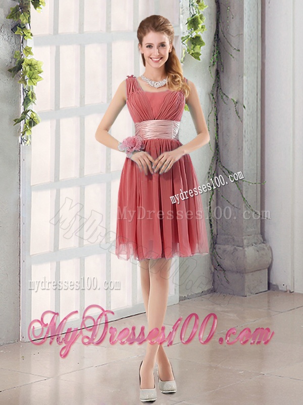 Straps Ruching Sweetheart A Line 2016 Elegant Dama Dress