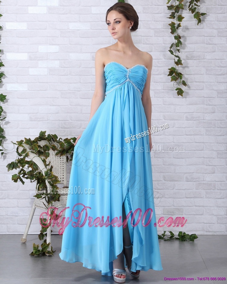 2016 Gorgeous Long Evening Dresses with Ruching and Beading