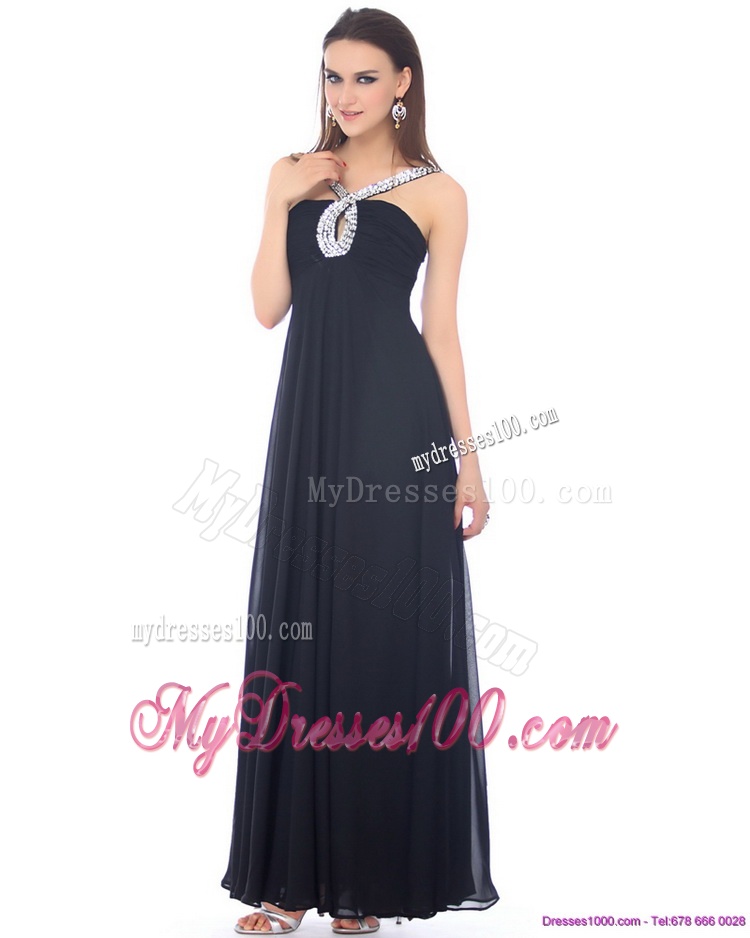 2016 The Most Popular Black Evening Dresses with Beading