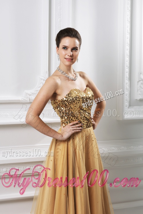 A-line Sweetheart Beading Organza Floor-length Evening Dress