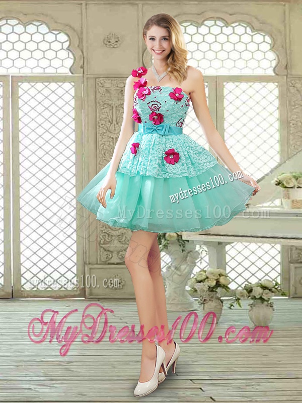 Elegant A Line Appliques and Lace Evening Dresses with One Shoulder