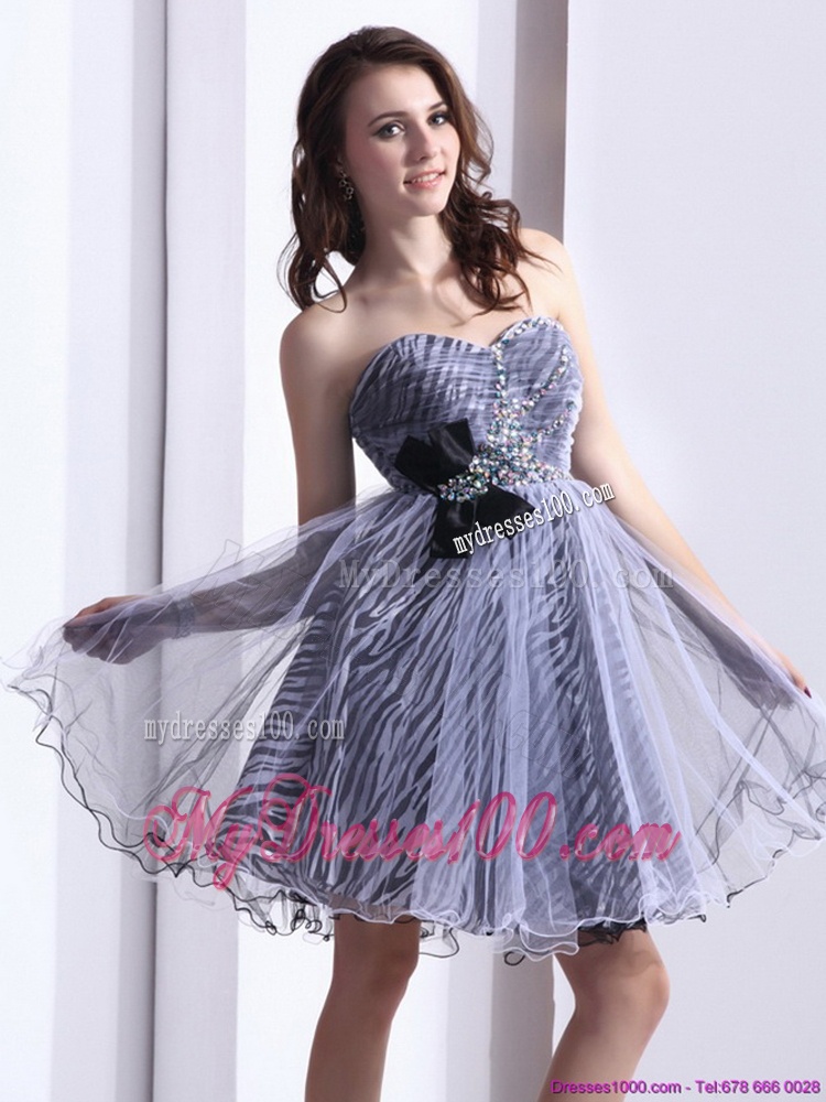 New Style Sweetheart Leopard 2016 Evening Dress with Beading