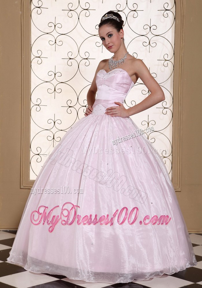 Baby Pink Quinceanera Gowns Dresses Embellished with Beading