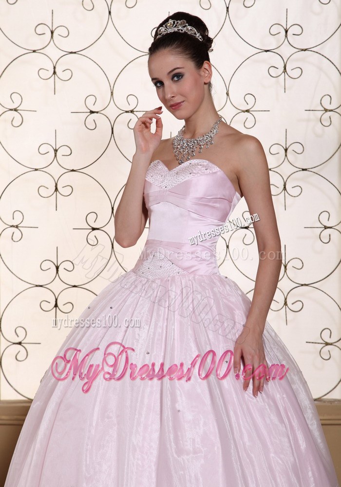Baby Pink Quinceanera Gowns Dresses Embellished with Beading