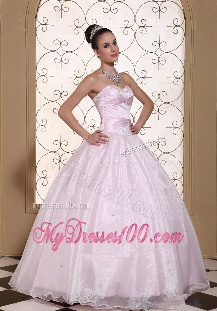 Baby Pink Quinceanera Gowns Dresses Embellished with Beading