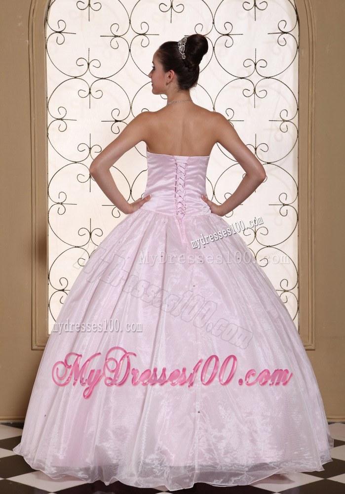 Baby Pink Quinceanera Gowns Dresses Embellished with Beading