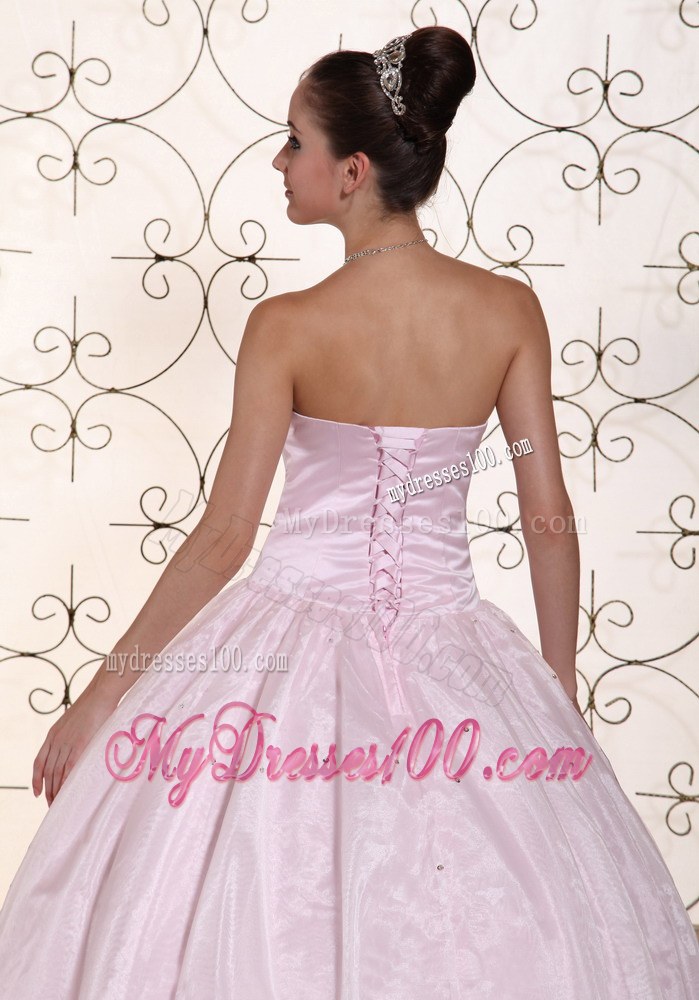 Baby Pink Quinceanera Gowns Dresses Embellished with Beading