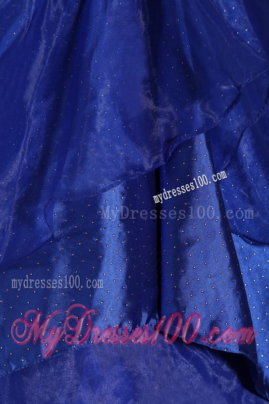 Single Straps Royal Blue Quinceanera Gown Dresses to Floor
