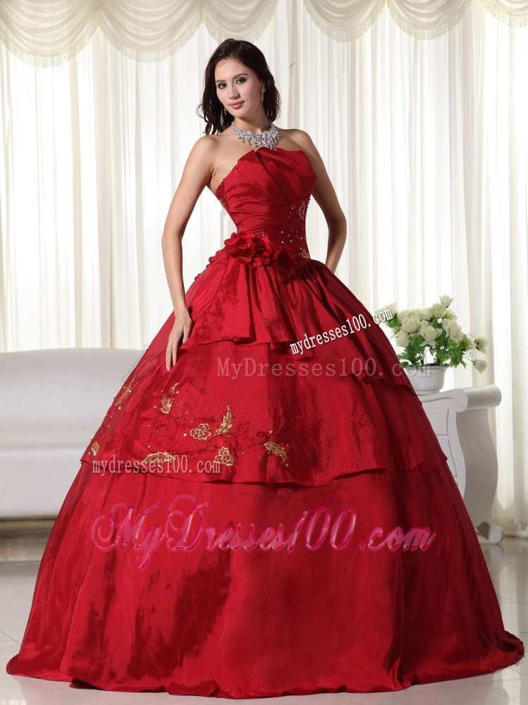 Fan Neckline Embellished Handle Flowers Dresses for A Quince