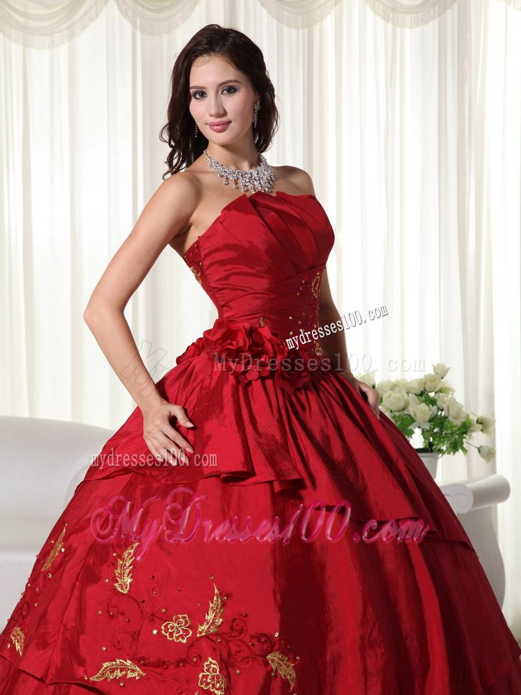 Fan Neckline Embellished Handle Flowers Dresses for A Quince