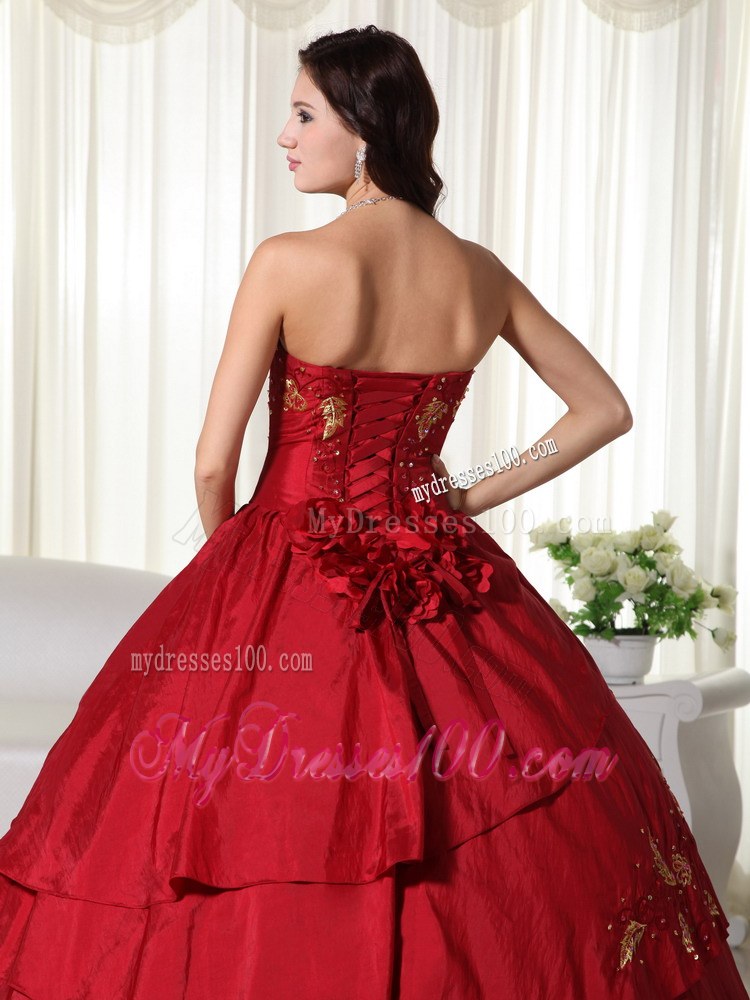 Fan Neckline Embellished Handle Flowers Dresses for A Quince