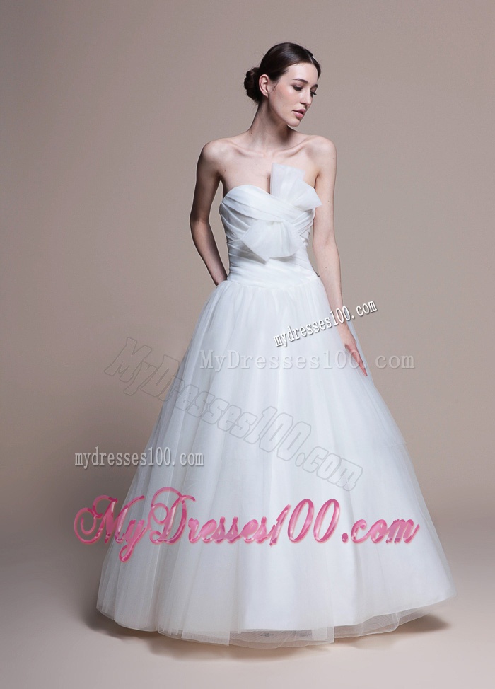2016 Custom Made A Line Sweetheart Wedding Dresses with Ruching