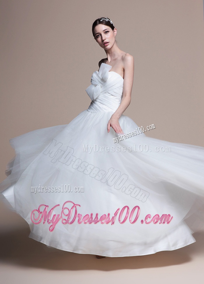 2016 Custom Made A Line Sweetheart Wedding Dresses with Ruching