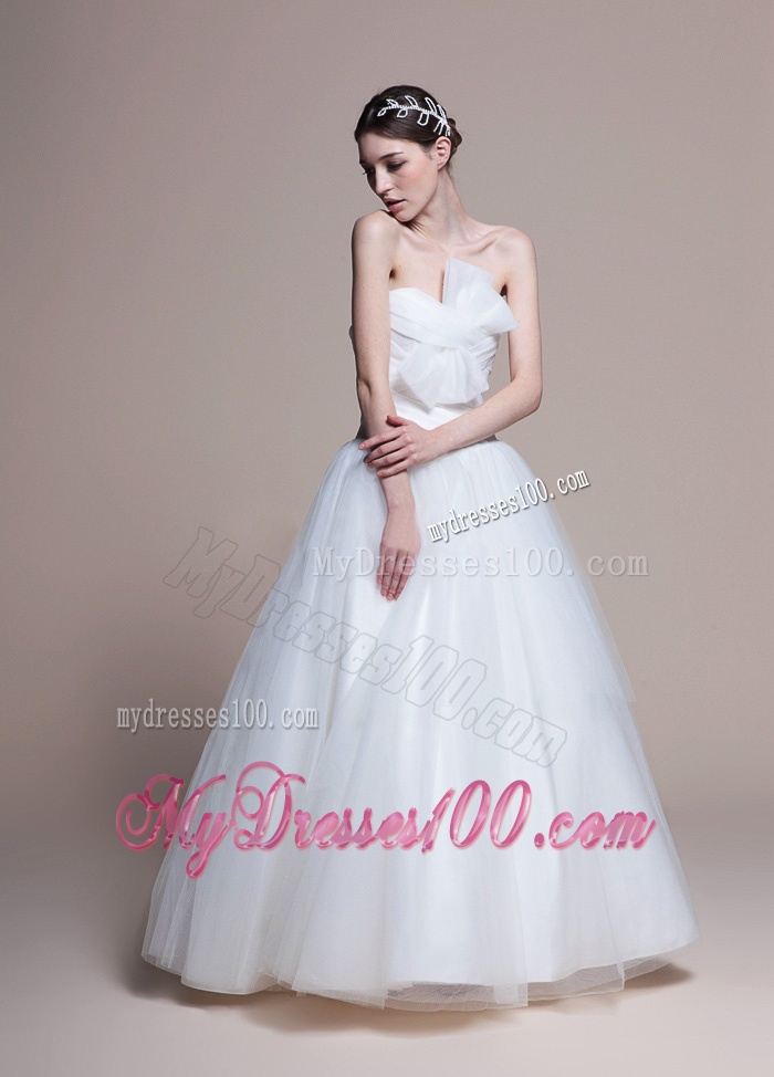 2016 Custom Made A Line Sweetheart Wedding Dresses with Ruching