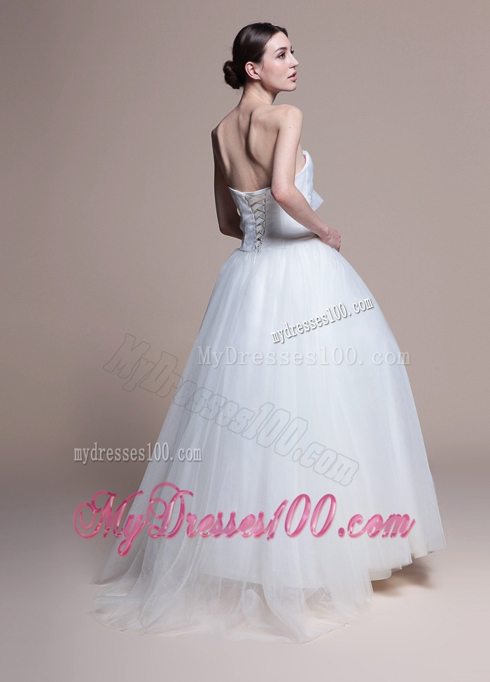 2016 Custom Made A Line Sweetheart Wedding Dresses with Ruching