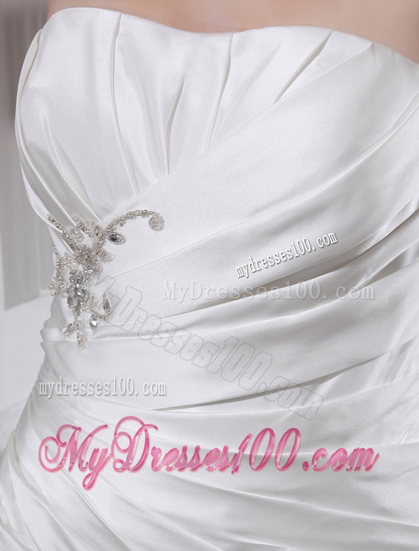 2016 Fashinable Princess Ball Gown Sweetheart Paillette Pick-ups Wedding Dress