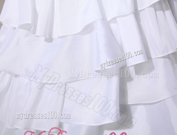 2016 Mermaid Sweetheart Taffeta Wedding Dress with Ruching and Ruffled Layers