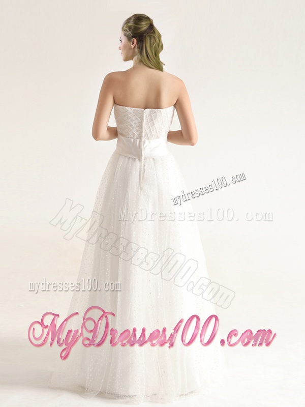 Fashionable Beaded and Sashes Wedding Dresses with Empire