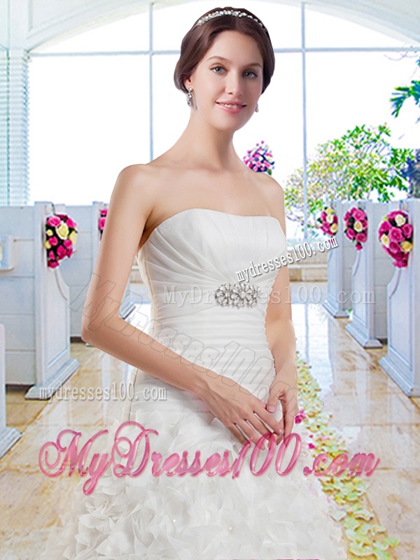 New Arrivals A Line Beaded Wedding Dresses with Appliques