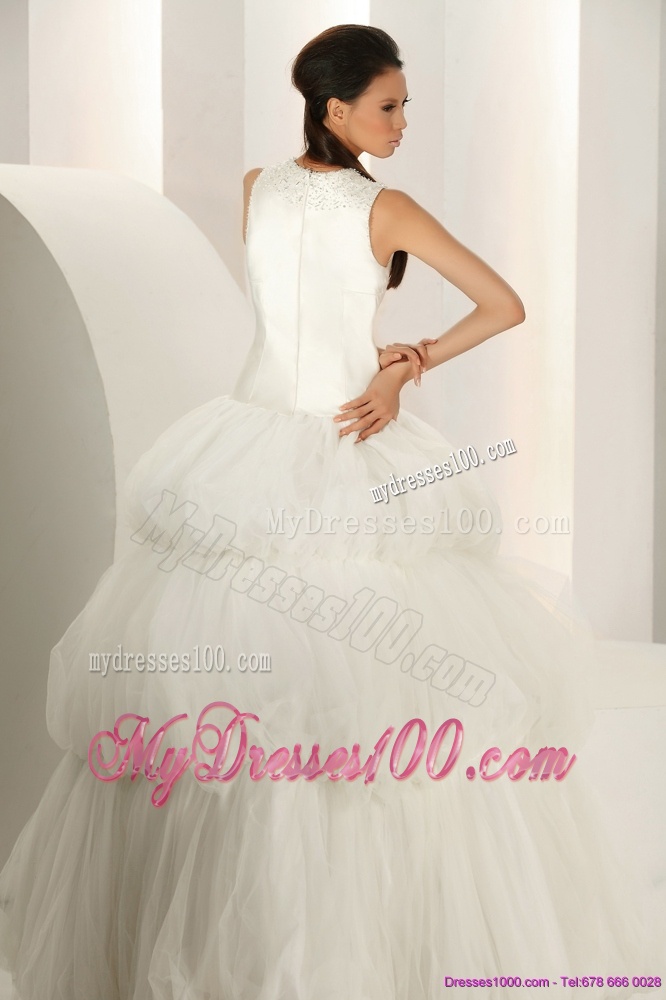 Perfect White Wedding Dresses with Ruffled Layers and Sequins