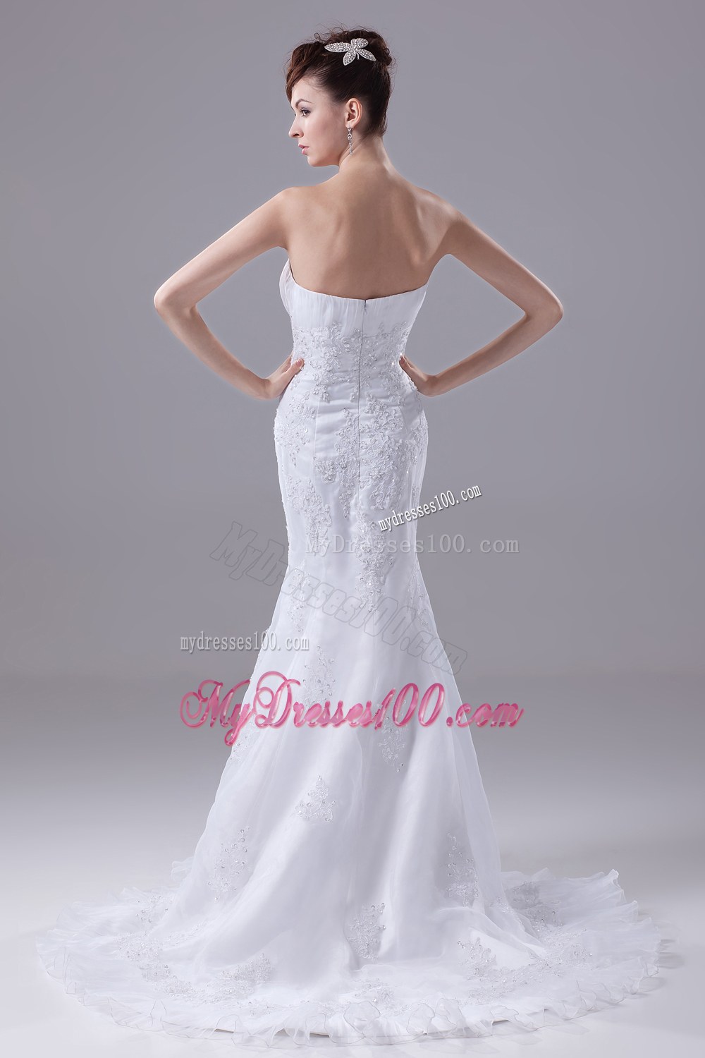 2013 Lace Appliques Mermaid / Trumpet Sweetheart Wedding Dress