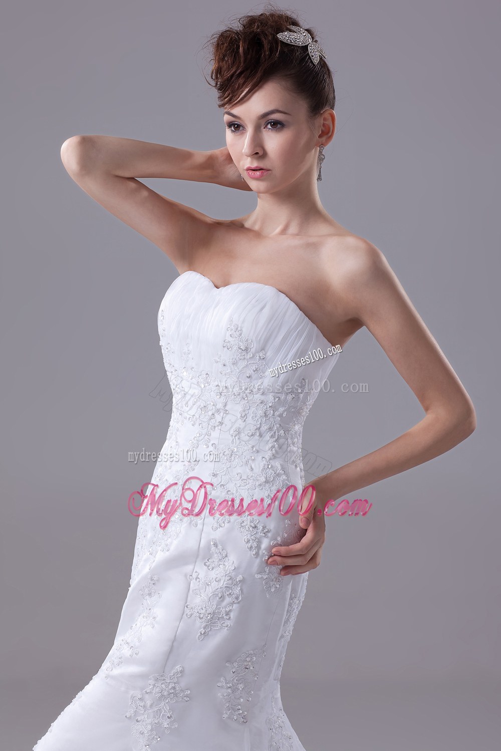 2013 Lace Appliques Mermaid / Trumpet Sweetheart Wedding Dress